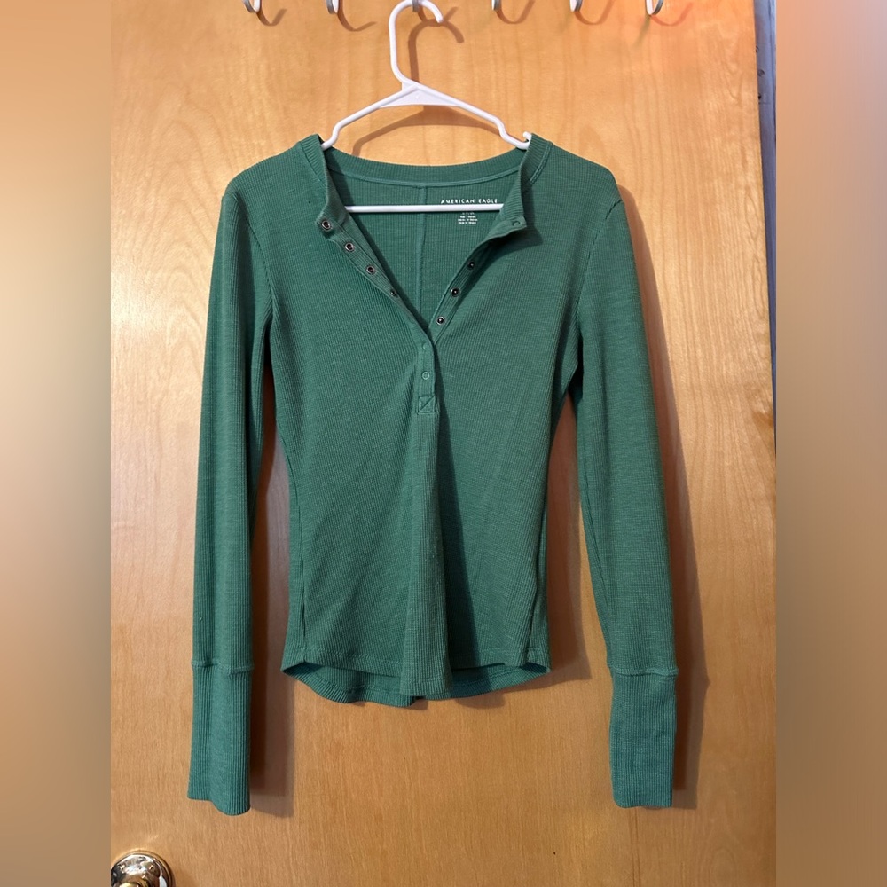 american eagle green long sleeve shirt